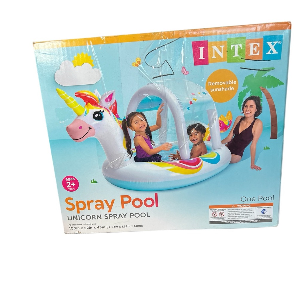 Intex Unicorn Inflatable Spray‎ Pool 100” X 52” X 43”